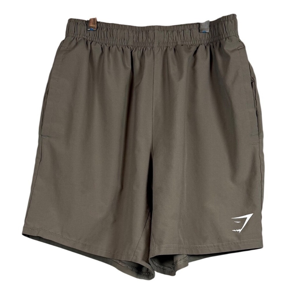 GYMSHARK Men's Arrival Shorts, 7" Inseam, Earthy Brown, Size Small